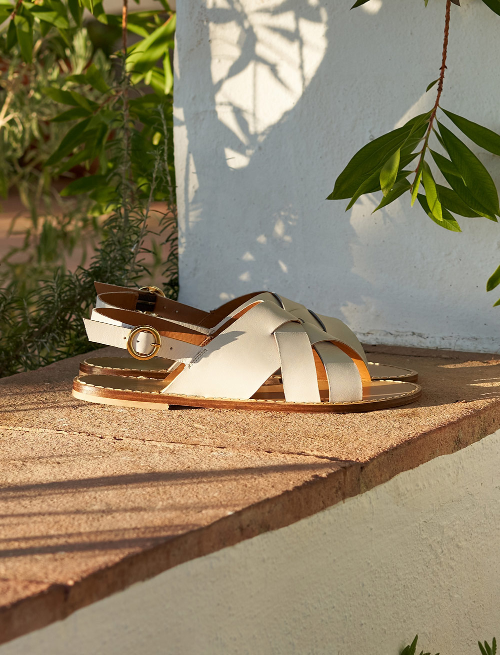 Sandales plates Zélie - Ivoire